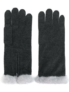 перчатки с меховой отделкой N.Peal
