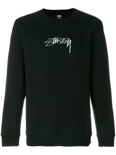 толстовка с заплаткой с логотипом Stussy