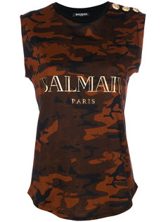 камуфляжный топ Balmain
