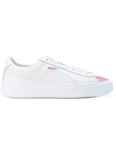 кроссовки на шнуровке с отделкой металлик Puma