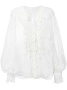 прозрачная блузка с рюшами Chloé