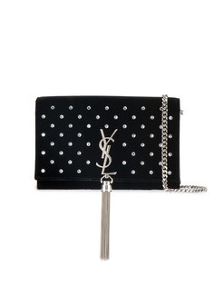 кошелек Kate с цепочкой, кисточкой и кристаллами Saint Laurent