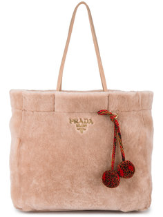 сумка-шоппер из шерсти ягненка Prada