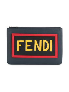 клатч с логотипом Fendi