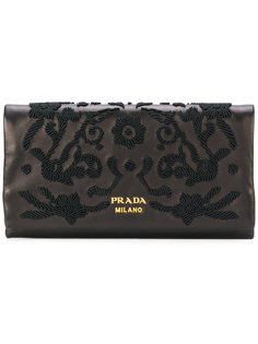 кошелек с вышивкой Prada