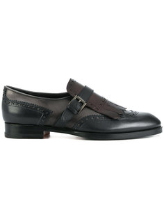 лоферы с ремешками и бахромой Santoni