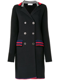 двубортное пальто с отделкой в полоску Sonia Rykiel