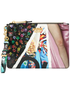 клатч с принтом Magazine Moschino