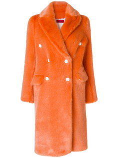 двубортное пальто из искусственного меха The Gigi