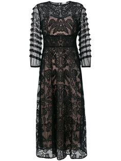 полупрозрачное платье с вышивкой  Red Valentino