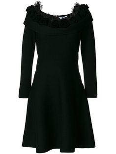расклешенное платье с кружевными вставками Blumarine
