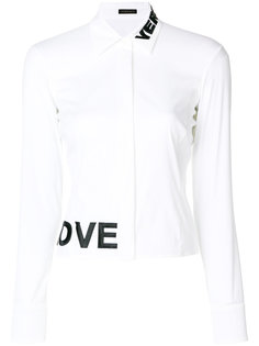 рубашка с вышивкой Love Versace