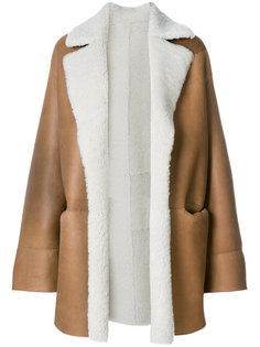 пальто с мехом ягненка Liska
