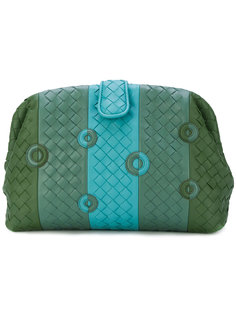 woven panelled clutch Bottega Veneta