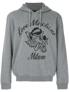толстовка с вышитым логотипом Love Moschino