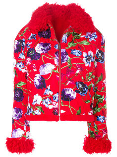 стеганая куртка с цветочной отделкой  Kenzo