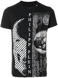 футболка с комбинированным принтом  Philipp Plein