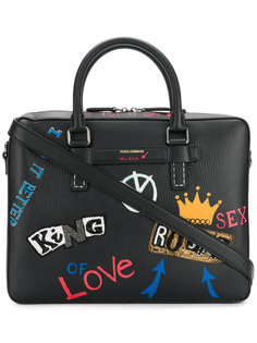 портфель с заплатками Dolce &amp; Gabbana