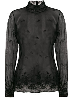 полупрозрачный топ с высоким воротом Mildred Ann Demeulemeester