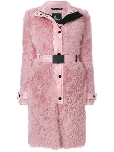пальто с отделкой под овчину Moncler Grenoble