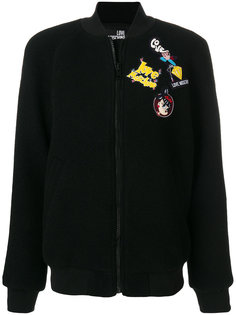куртка бомбер с нашивкой Love Moschino