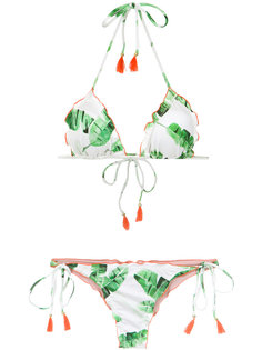 foliage print bikini set Brigitte