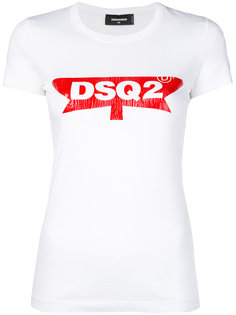 футболка с заплаткой с логотипом Dsquared2