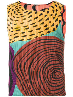 плиссированный топ с принтом Pleats Please By Issey Miyake