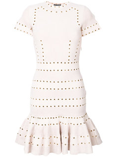 расклешенное платье с люверсами Alexander McQueen