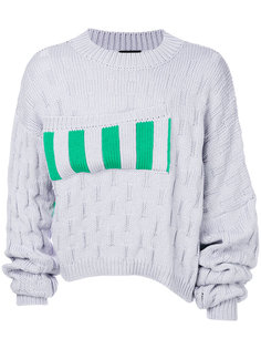 полосатый асимметричный свитер  Raf Simons
