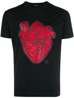 футболка с принтом сердца Dsquared2