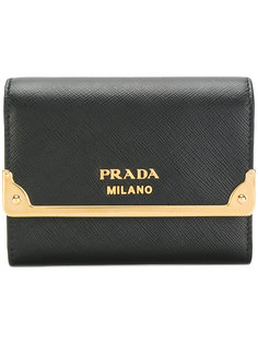кошелек с текстурным логотипом Prada