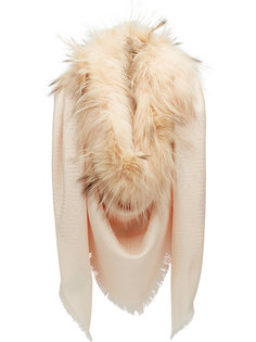 шарф с меховой отделкой Fendi