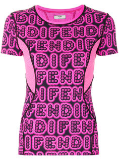 panelled logo T-shirt Fendi