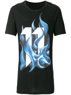 футболка с короткими рукавами с принтом пламени 11 By Boris Bidjan Saberi