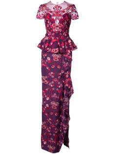 peplum floral gown Marchesa Notte