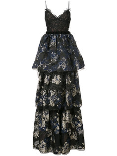 layered skirt evening dress Marchesa Notte