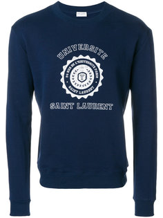 свитер с нашивкой логотипа Saint Laurent