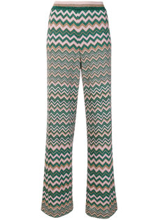 брюки с узором зигзаг и блестками Missoni