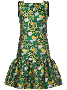 парчовое платье с цветочным узором Erdem