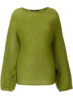 bow sleeve detail sheer sweater  Luisa Cerano