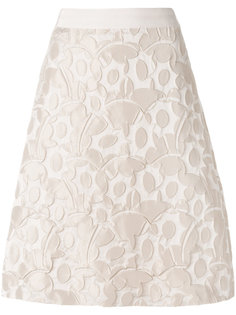 embossed detail A-line skirt  Luisa Cerano