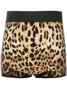 короткие леопардовые шорты Dolce &amp; Gabbana