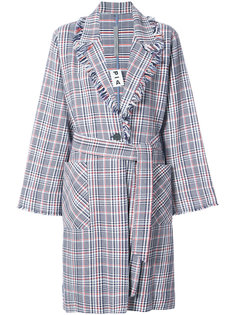 plaid macintosh coat Raquel Allegra