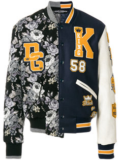 куртка-бомбер  с контрастными заплатками  Dolce &amp; Gabbana