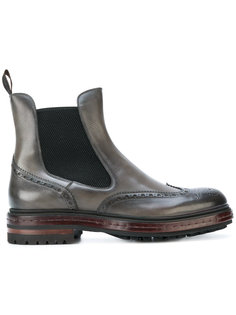 сапоги по щиколотку с перфорацией Santoni