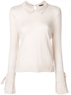 collar applique sweatshirt  Luisa Cerano