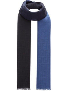 two tone logo scarf Fendi