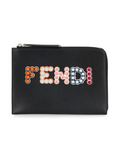 клатч с логотипом Fendi