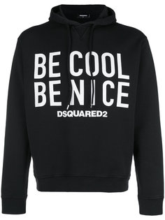 худи с принтом Be Cool Be Nice Dsquared2